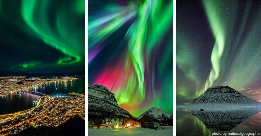Zorza polarna, nazywana też Aurora borealis (na półkuli...