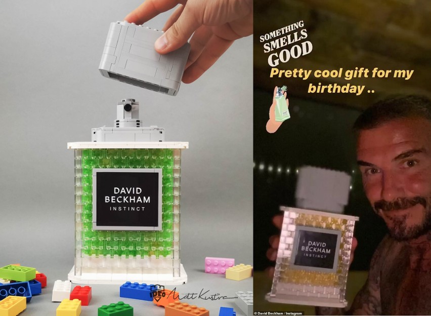 David Beckham zachwycony krakowskimi perfumami z... klocków LEGO. Piłkarz pochwalił się tym na Instagramie [ZDJĘCIA]