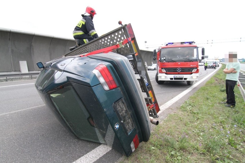 Wypadek na Autostradowej Obwodnicy Wrocławia 16.07.2015