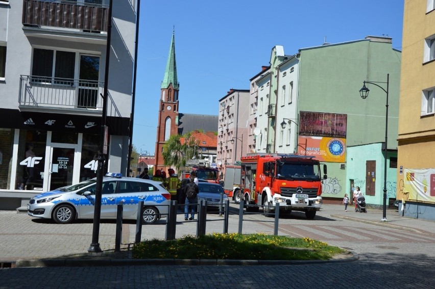 Pożar mieszkania w centrum Lęborka w czwartek, 13.05.2021 r.