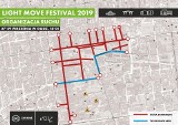 Light Move Festival 2019. Zmiany w organizacji ruchu i kursowaniu MPK podczas Festiwalu Światła w Łodzi