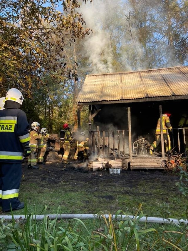 Pożar domu letniskowego