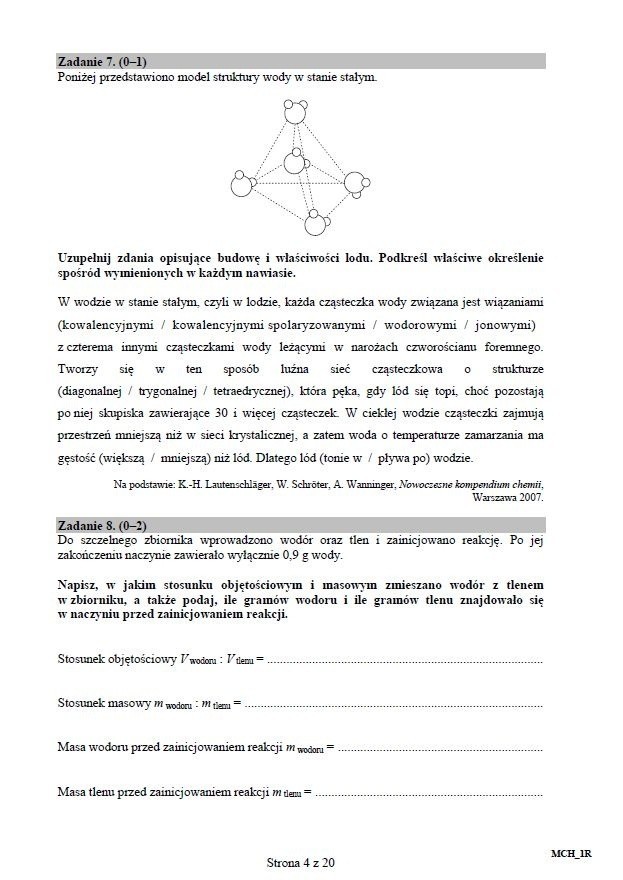 MATURA 2015. CHEMIA rozszerzona liceum, technikum [ARKUSZE z...