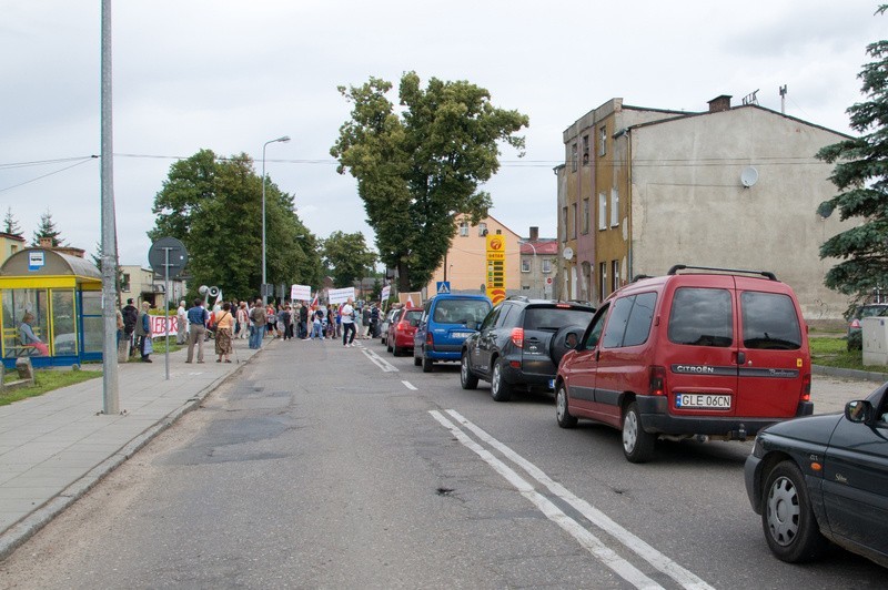 Protest mieszkańców Lęborka