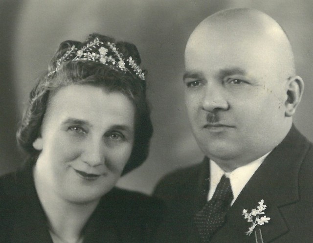 Ludwika i Władysław Skopińscy, teściowie pani Barbary, którzy w roku 1947 obchodzili swoje srebrne gody