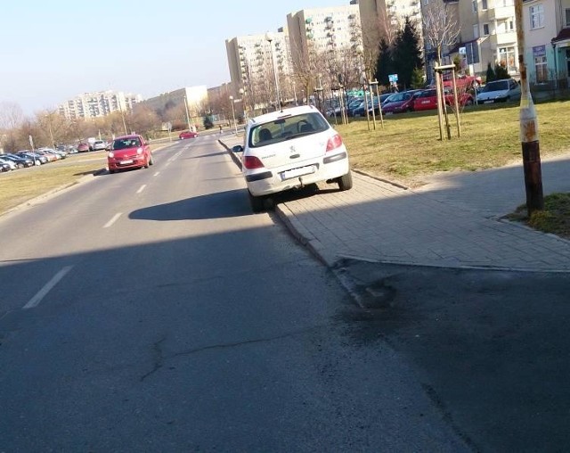 Autodrań zaparkował na ul. Słowackiej w Zielonej Górze.