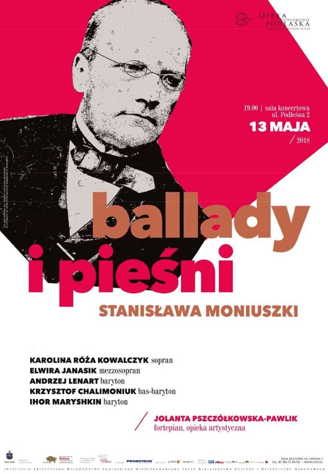 Koncert „Ballady i pieśni Stanisława Moniuszki” w niedzielę, 13 maja o godz. 19 w sali koncertowej OiFP przy ul. Podleśnej 2. 