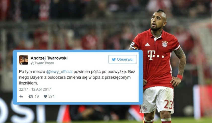 Twitter o meczu: Bayern piwem bezalkoholowym, bez "Lewego"...