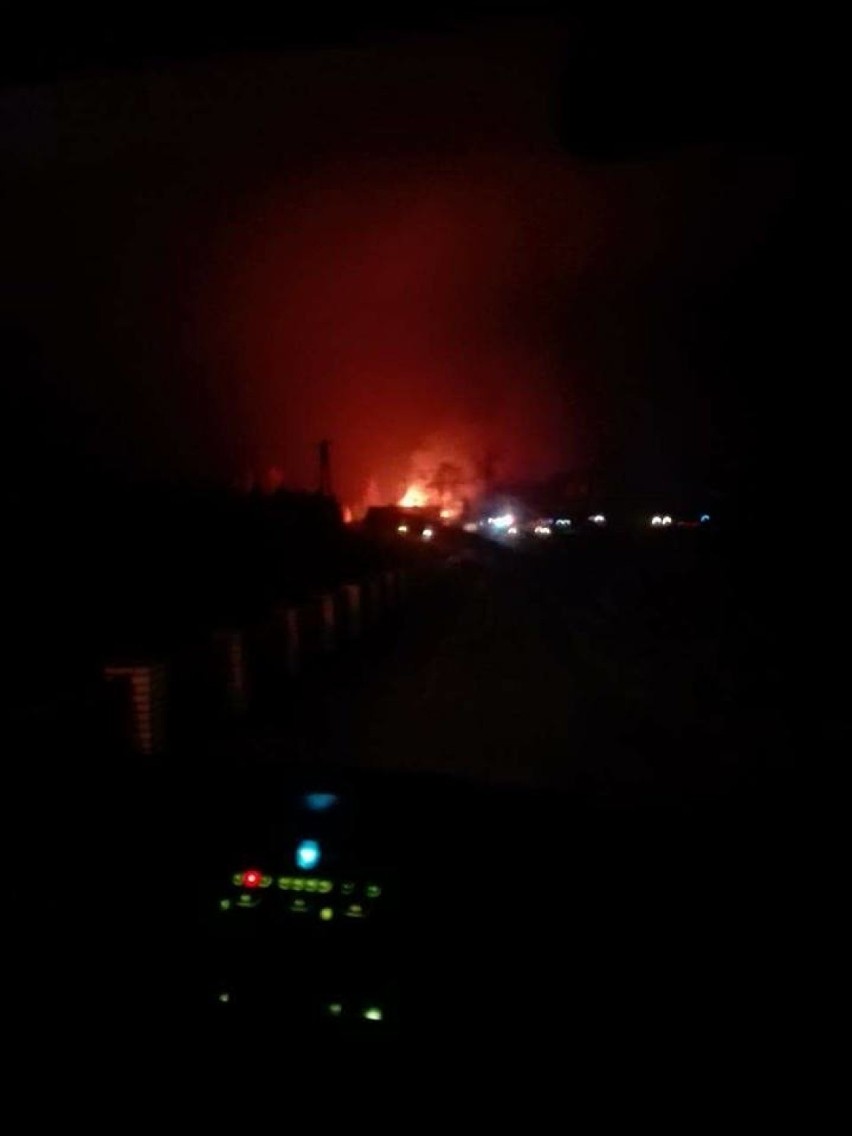 Pożar w Izbiskach (gm. Stegna), 1 listopada 2017 (1.11.2017)