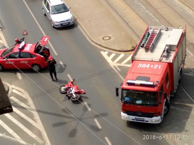 Wypadek motocyklisty na Grabiszyńskiej