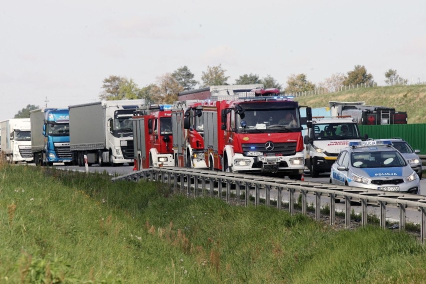 Wypadek na autostradzie A4. Zderzyły się ciężarówki