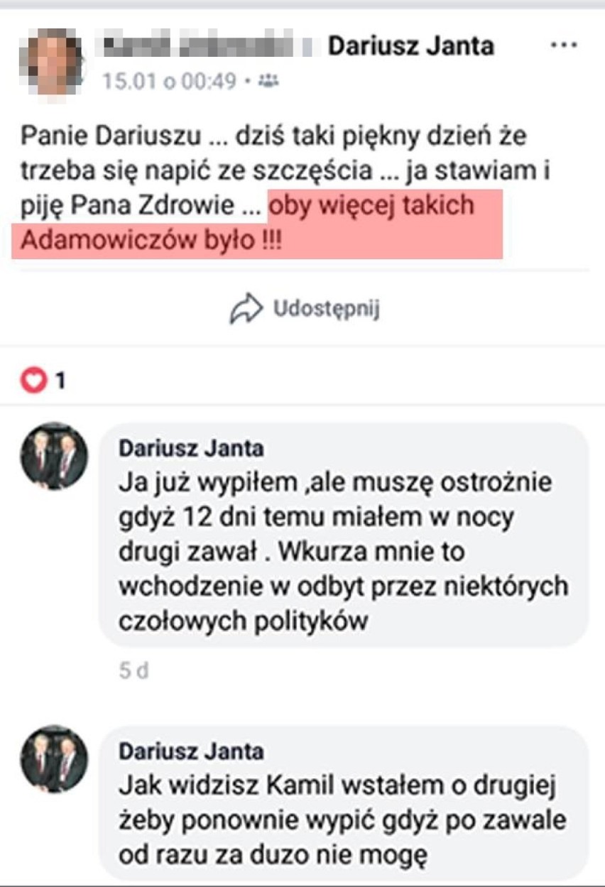 Kamil J. skazany za wpis, w którym po śmierci Pawła Adamowicza stwierdził, że "trzeba napić się ze szczęścia"