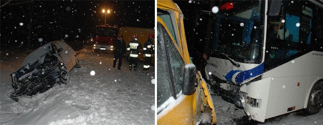 Wczorajszy wypadek autobusu PKS z furgonetką zapoczątkował serię zdarzeń drogowych.