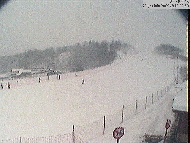 W Bałtowie leży 80 centymetrów śniegu, sztuczny przykyrwa 10 centymetrów naturalnego świeżego  puchu.