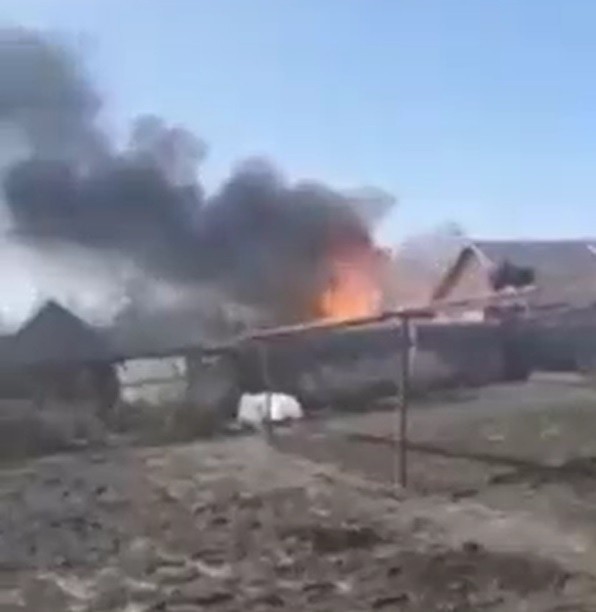 Zbombardowana wioska Klimowo w obwodzie briańskim