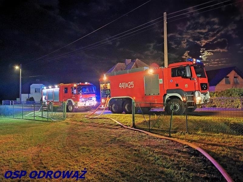 Pożar w miejscowości Odrowąż - 11.08.2022r.