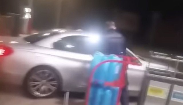 Strzelanina na stacji benzynowej w Rymaniu. Kobieta w BMW wjechała do sklepu i uciekła policji