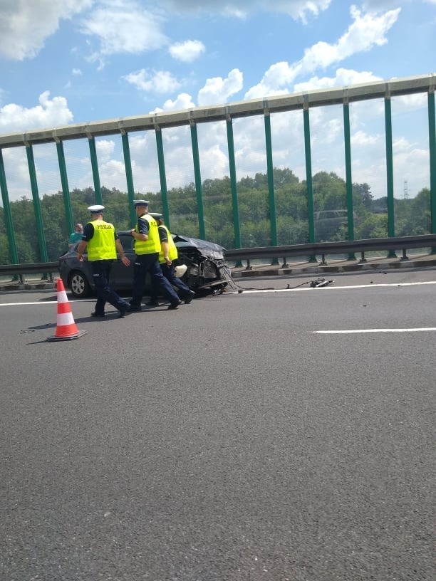 Wypadek na autostradzie A1 w Czerwionce-Leszczynach....