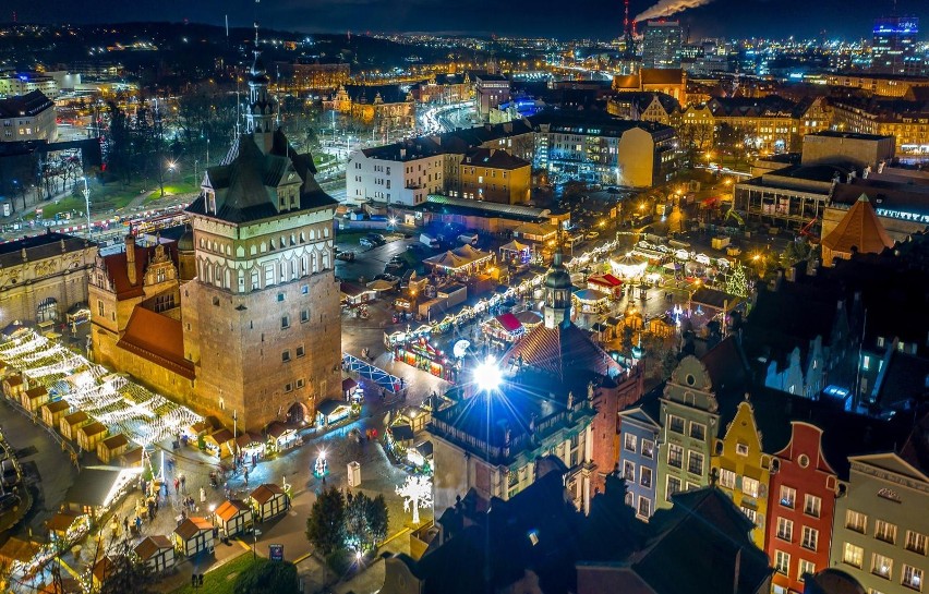 Jarmark Bożonarodzeniowy w Gdańsku. Tak wygląda nocą