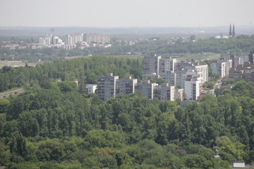 Widok z "Żylety" - budynku Wydziału Nauk o Ziemi...