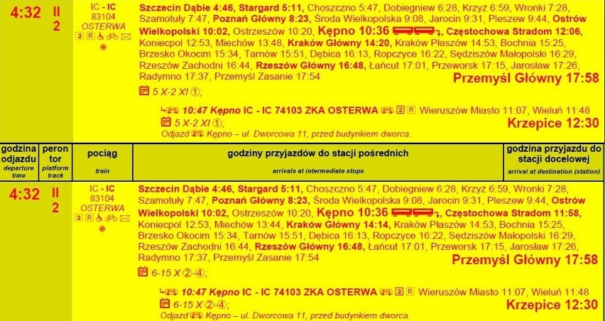 Nowy rozkład jazdy PKP od 30.08.2020. Co się zmieniło? Plakatowy rozkład jazdy - Szczecin Główny