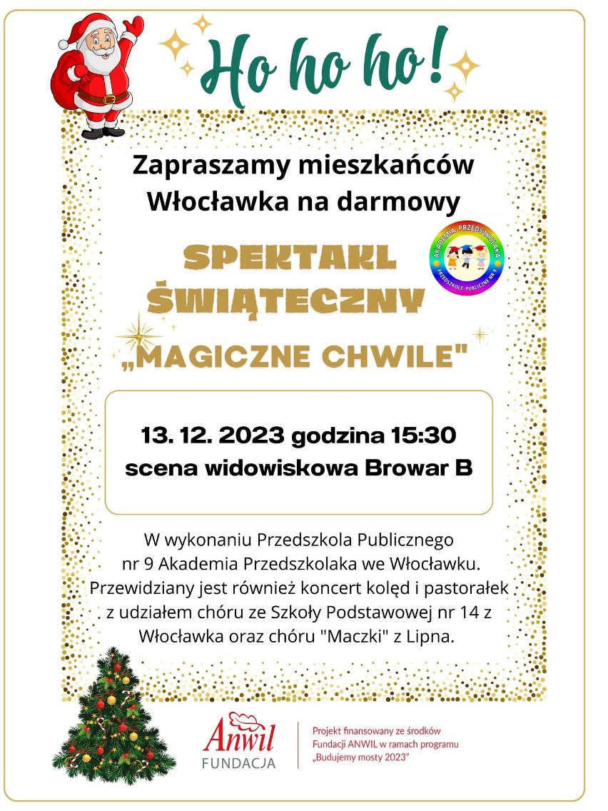 Przedszkole nr 9 z Włocławka organizuje świąteczny spektakl...