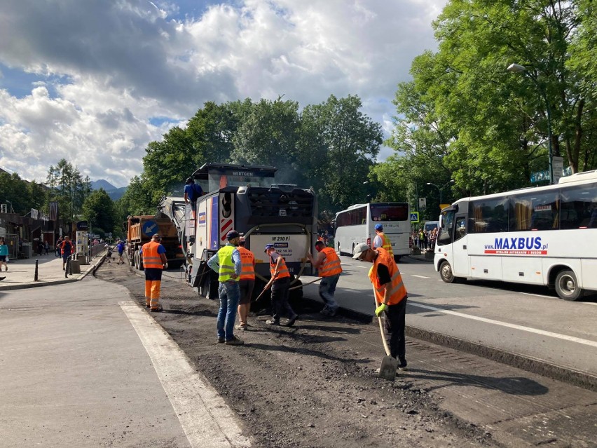 Zakopane stanęło w korkach. Wszystko przez prace remontowe na rondzie Armii Krajowej