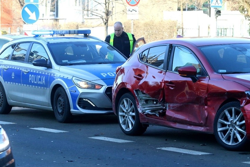 Wypadek przy ul. Curie-Skłodowskiej we Wrocławiu
