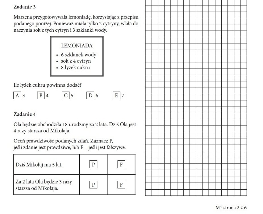 Sprawdzian piątoklasisty 2015 - matematyka [ARKUSZE]