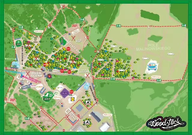 Tak wygląda mapa Przystanku Woodstock 2016. Każdy woodstockowicz powinien mieć ją pod ręką.