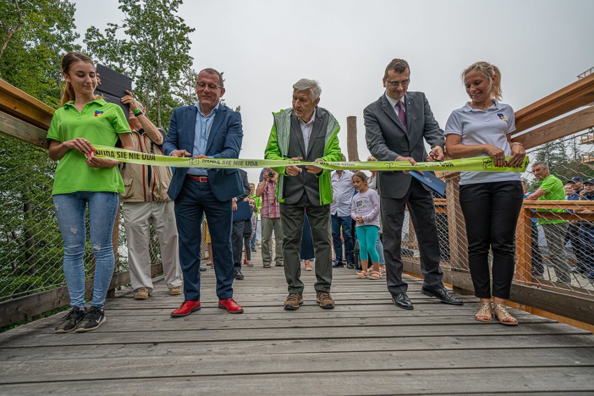 Krynica-Zdrój. Oficjalne otwarcie ścieżki w koronach drzew i umowa o współpracy [ZDJĘCIA]