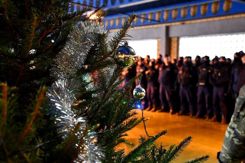 Spotkanie wigilijne polskich mundurowych pełniących służbę...