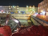 Tak zmienia się plac Kopernika w Opolu. Robotnicy pracują nawet wieczorami