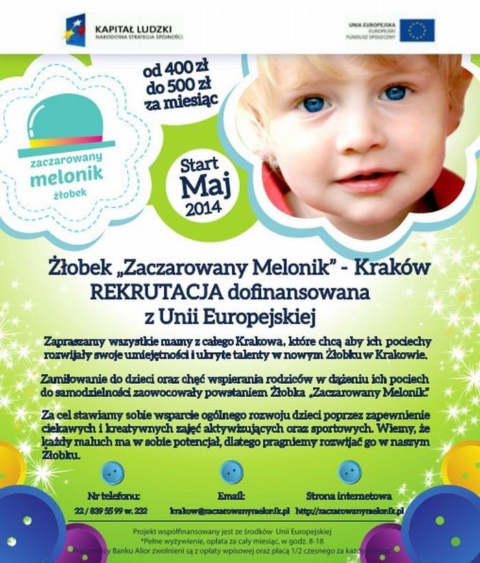 Żłobek "Zaczarowany Melonik" - Kraków. Rekrutacja | Dziennik Polski