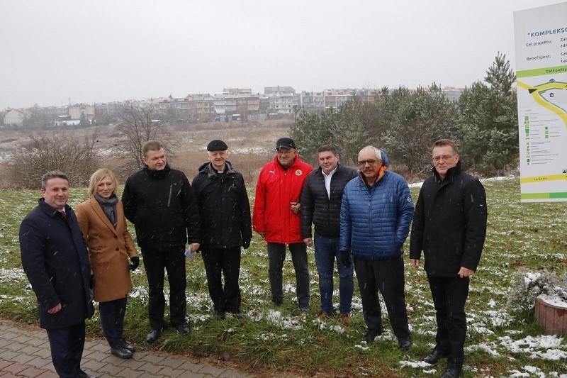 Symboliczne przekazanie placu pod budowę Parku Górników...