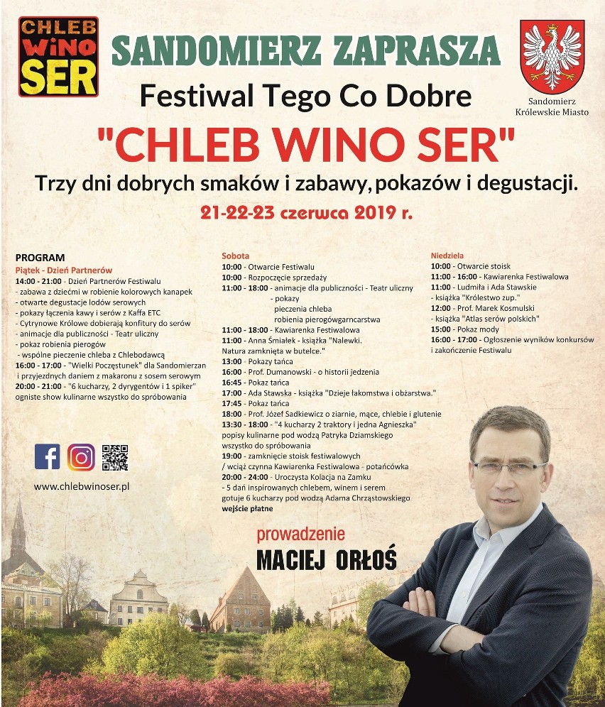 Festiwal "Chleb Wino Ser" w Sandomierzu. Zapowiada się moc ciekawych wydarzeń