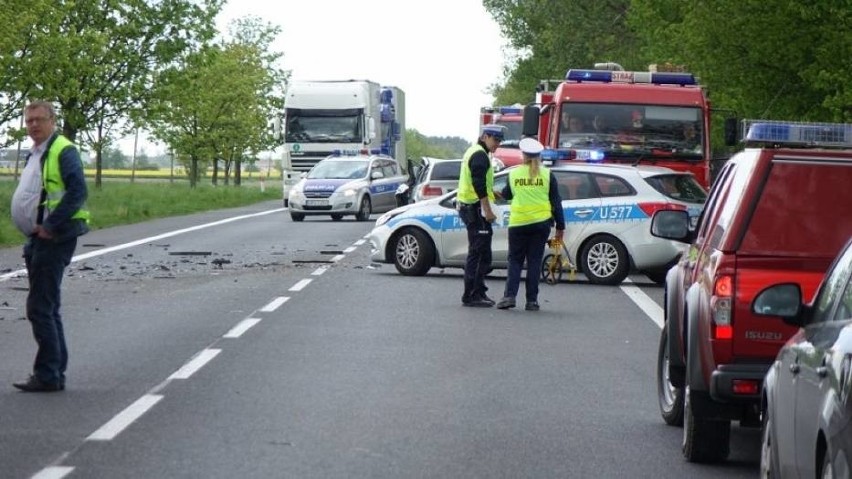 Wypadek w Gościejewie: Zablokowana 11 za Rogoźnem