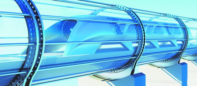 Kolej Hyperloop to zabierające pasażerów kapsuły poruszające się w rurze z próżnią