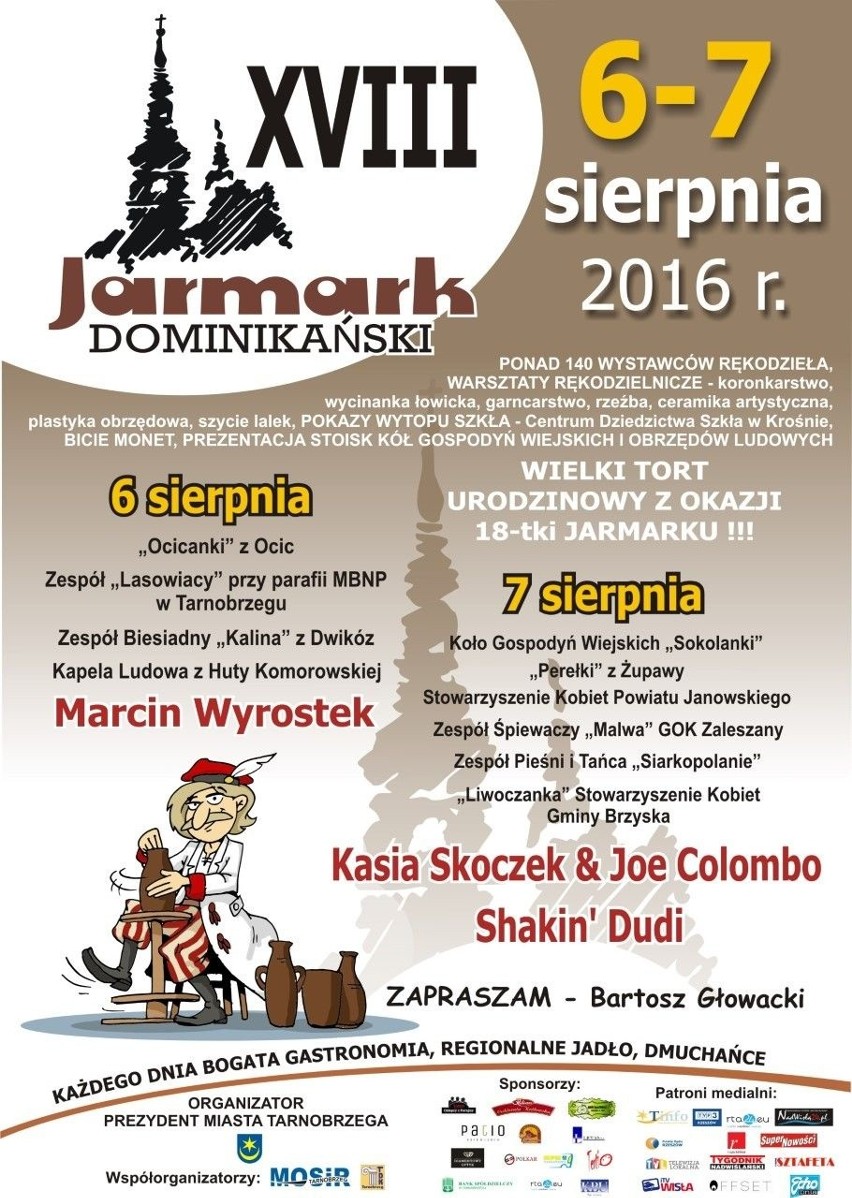 Jarmark Dominikański w Tarnobrzegu z gwiazdami już w weekend 6-7 sierpnia 
