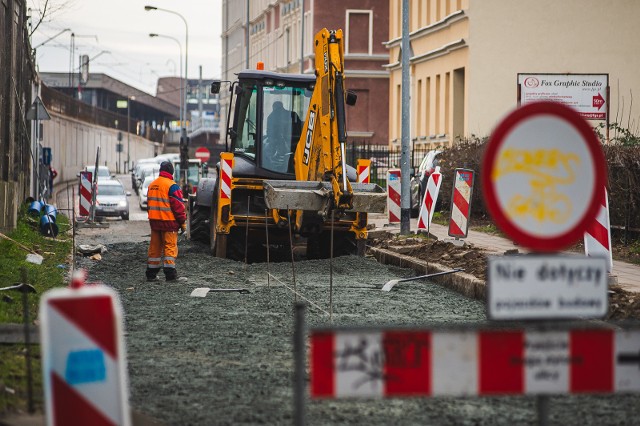 Remont ulicy Białej we Wrzeszczu