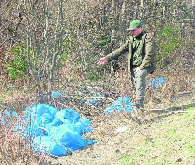 Podobnie zaśmieconych miejsc wzdłuż drogi łączącej Lubień z Zabrzeżą jest dużo więcej - twierdzi Zygarowicz z nadleśnictwa