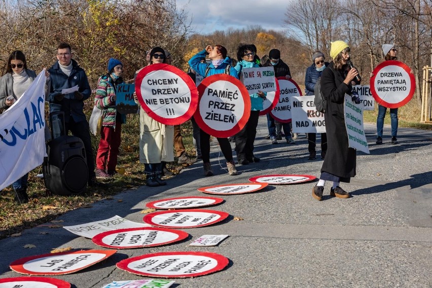 Protest przeciwko wycince drzew