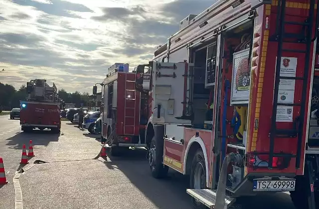 Podczas piątkowej akcji strażaków w Grzybowie