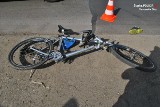 Rowerzysta potrącony przez bmw w Radzionkowie. Kierowca miał blisko 2,5 promila FOTO