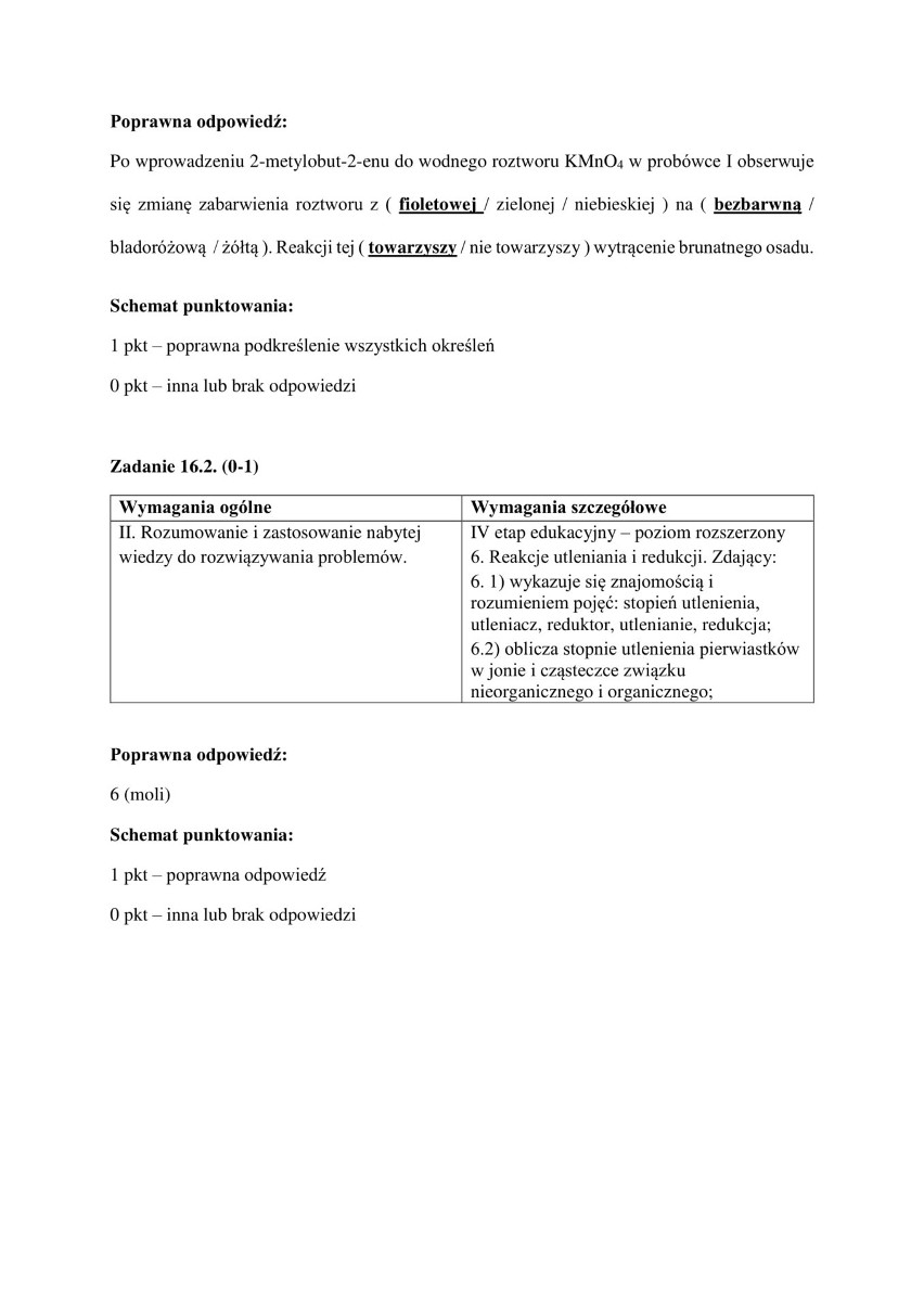 Matura z chemii 2018 r. z Wydziałem Chemii Uniwersytetu Jagiellońskiego [ODPOWIEDZI] 