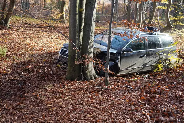 Wypadek na drodze pomiędzy Jaroszowcem a Bogucinem