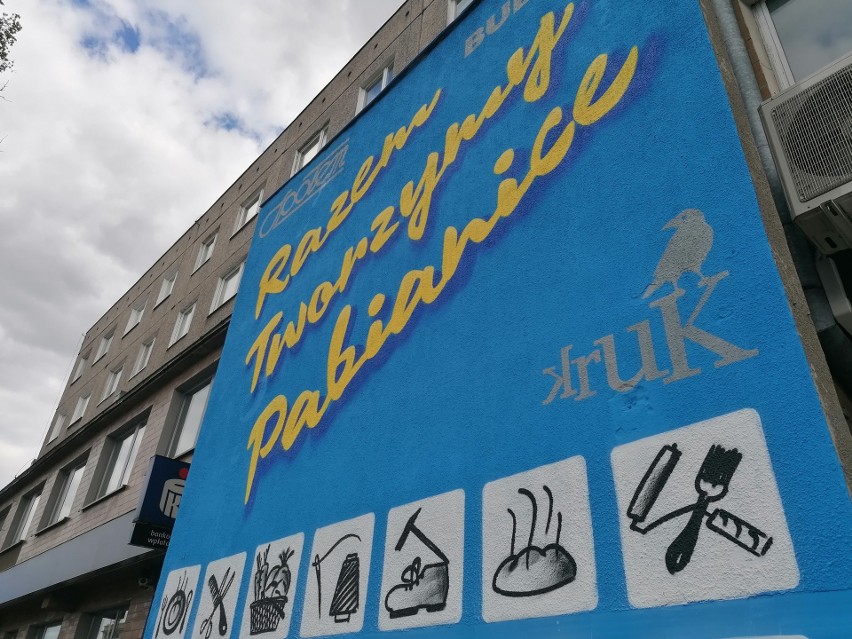 Nowy mural KRUKA w Pabianicach ma wspierać przedsiębiorców