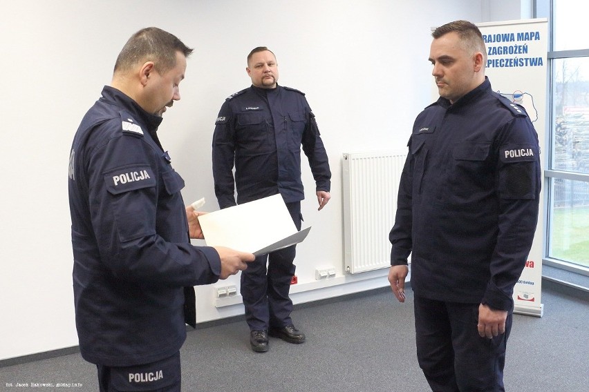 Komisarz Tomasz Jegliński został powołany na stanowisko zastępcy komendanta policji w Gołdapi (zdjęcia)