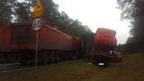 Zderzenie dwóch ciężarówek na trasie Toruń - Bydgoszcz [ZDJĘCIA]