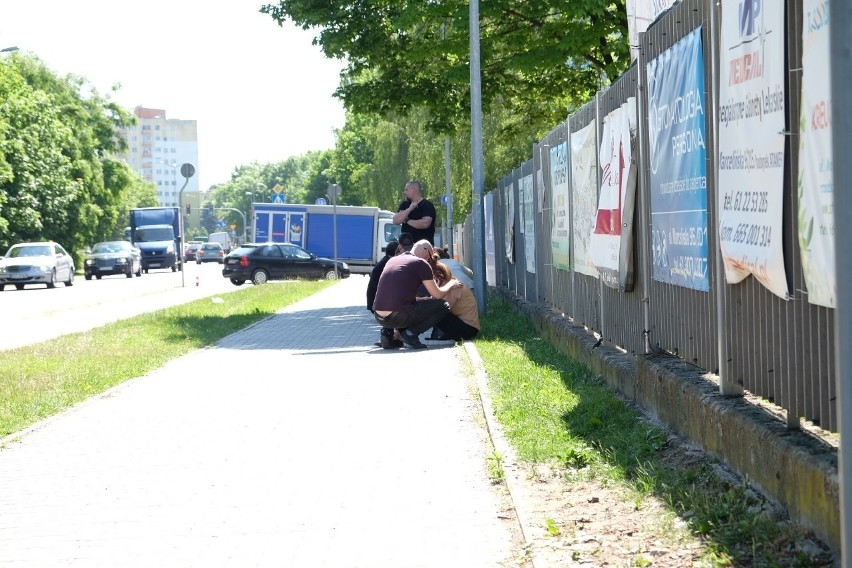 Wypadek na Marcelińskiej. Nie żyje motocyklista